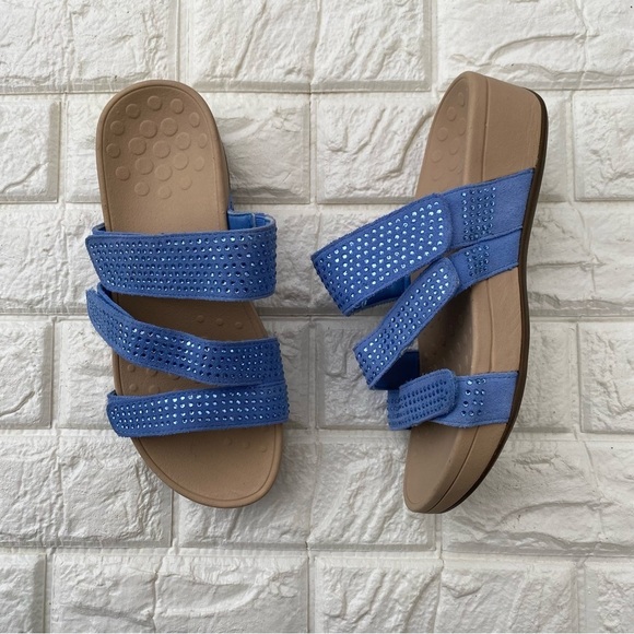 Vionic Women Pacific Alexis Platform Sandal Adjustable Straps Slide Sued… - Picture 1 of 7